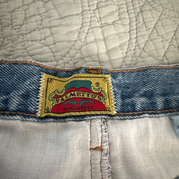 Vintage Palmetto’s Dungarees Denim Mini Skirt Leopard Accent Size 9 - Picture 9 of 9